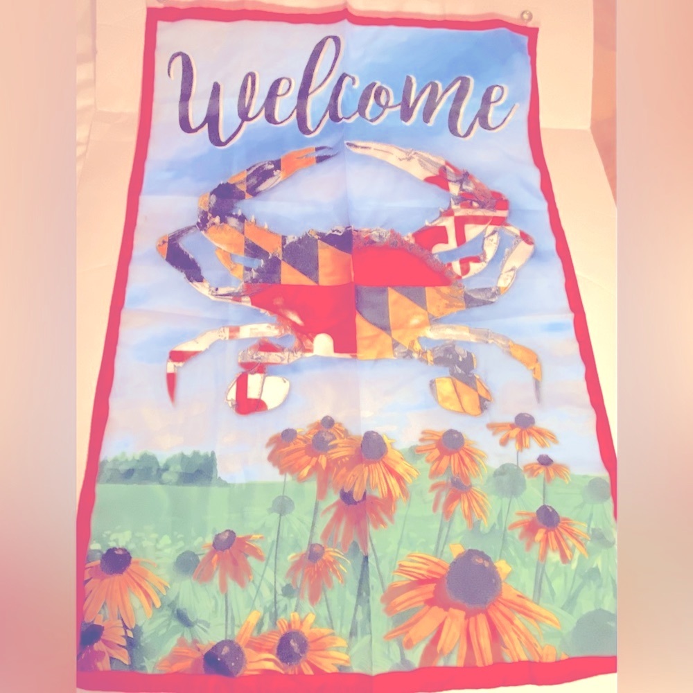 Maryland Porch Welcome flag  18 to 20 inches in length!